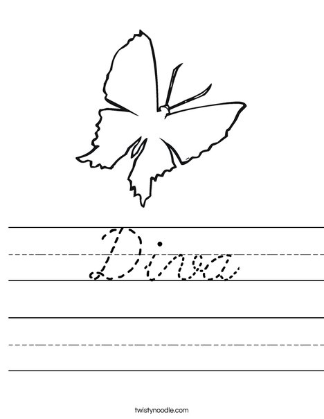 Blank Butterfly Worksheet