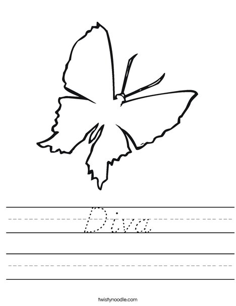 Blank Butterfly Worksheet