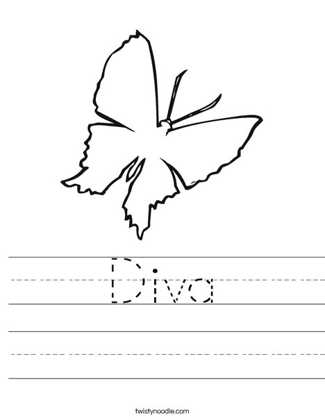 Blank Butterfly Worksheet