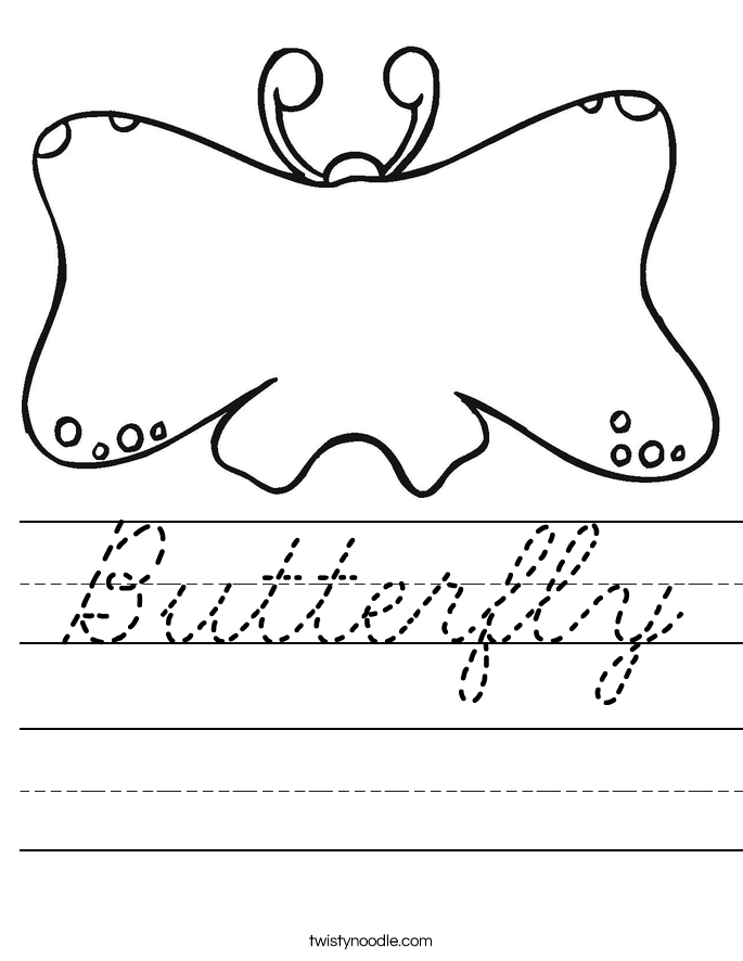 Butterfly Worksheet