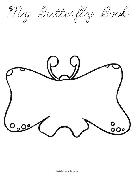 Butterfly Book Coloring Page