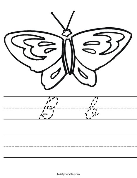 Butterfly starts with B Worksheet