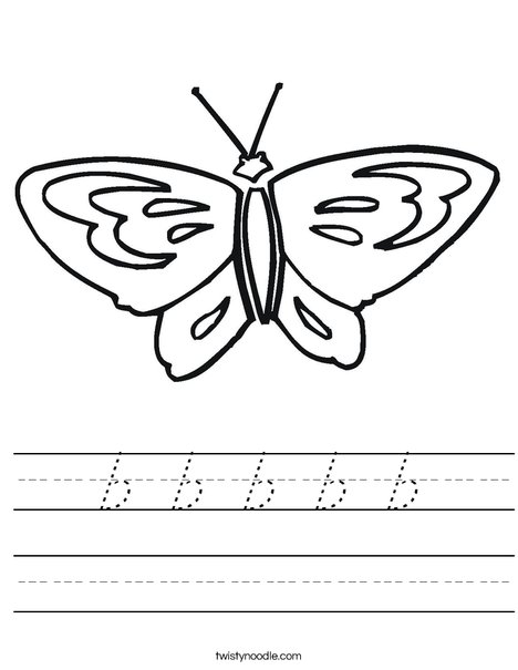 Butterfly starts with B Worksheet