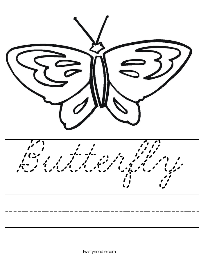 Butterfly Worksheet