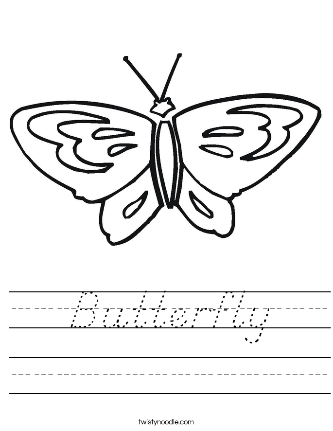 Butterfly Worksheet