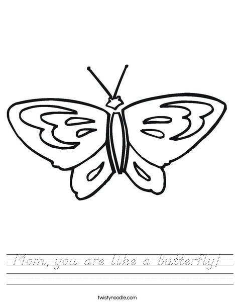 Butterfly starts with B Worksheet