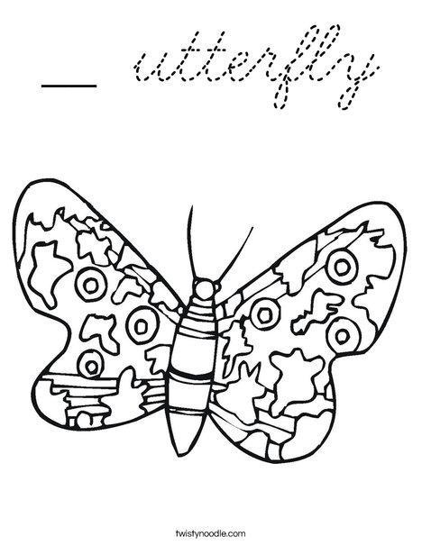 Colorful Butterfly Coloring Page