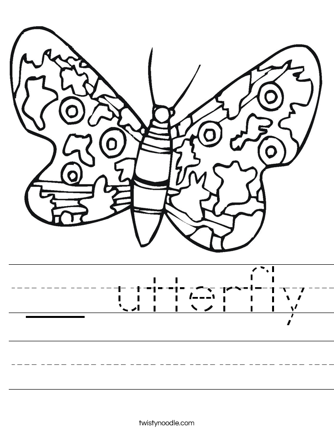 utterfly worksheet twisty noodle