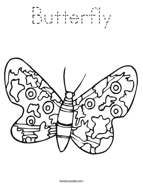 Colorful Butterfly Coloring Page