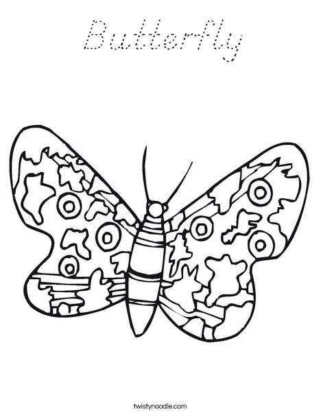 Colorful Butterfly Coloring Page