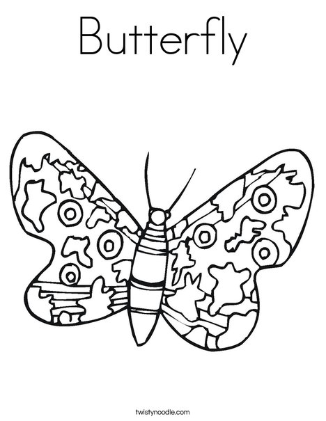 Colorful Butterfly Coloring Page