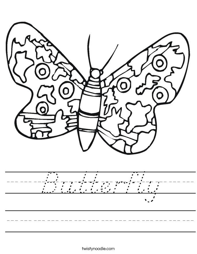Butterfly Worksheet