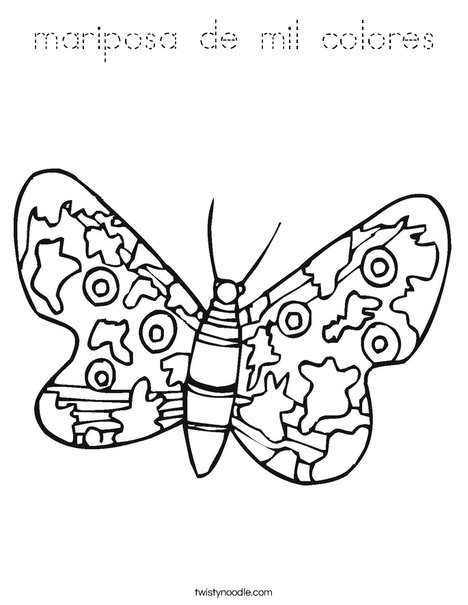 Colorful Butterfly Coloring Page