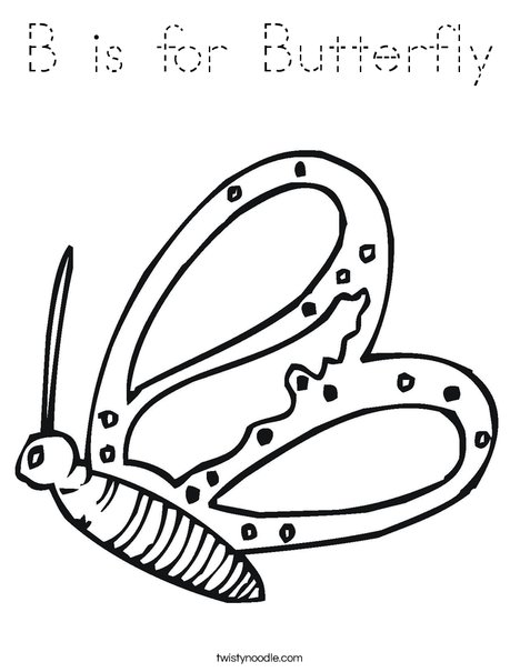 Flying Butterfly Coloring Page