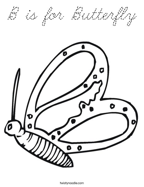 Flying Butterfly Coloring Page