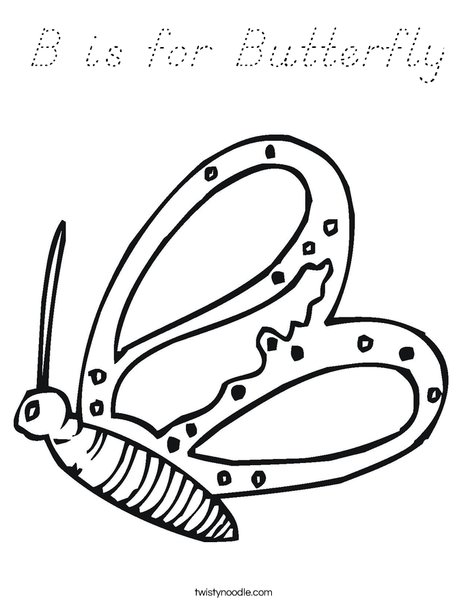Flying Butterfly Coloring Page