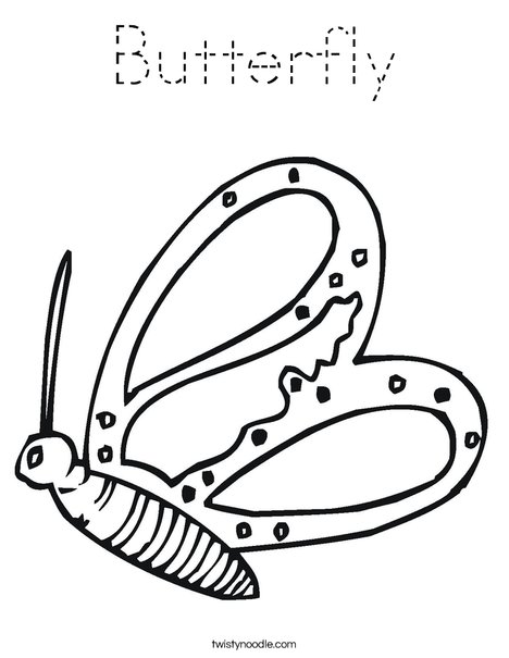 Flying Butterfly Coloring Page