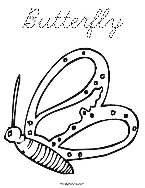 Flying Butterfly Coloring Page