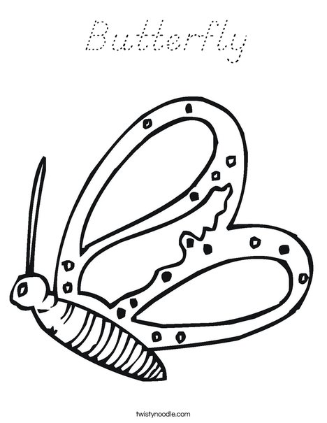Flying Butterfly Coloring Page
