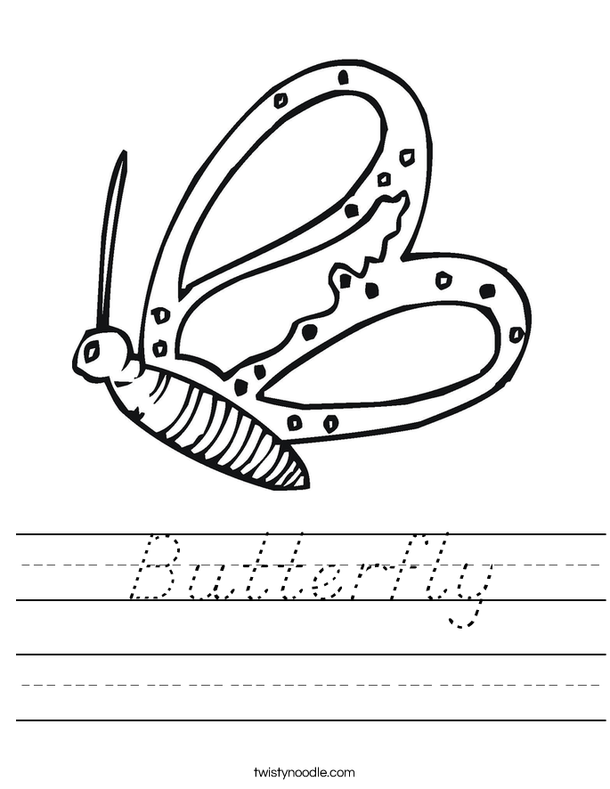 Butterfly Worksheet