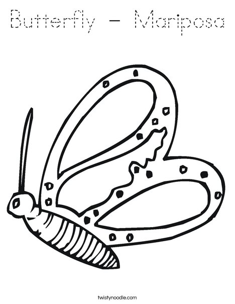Flying Butterfly Coloring Page