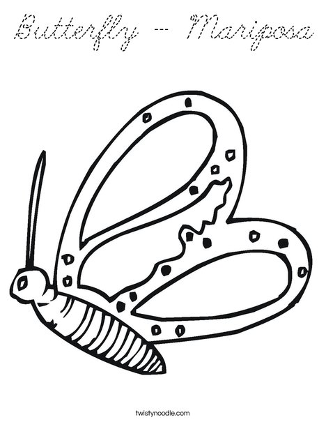 Flying Butterfly Coloring Page