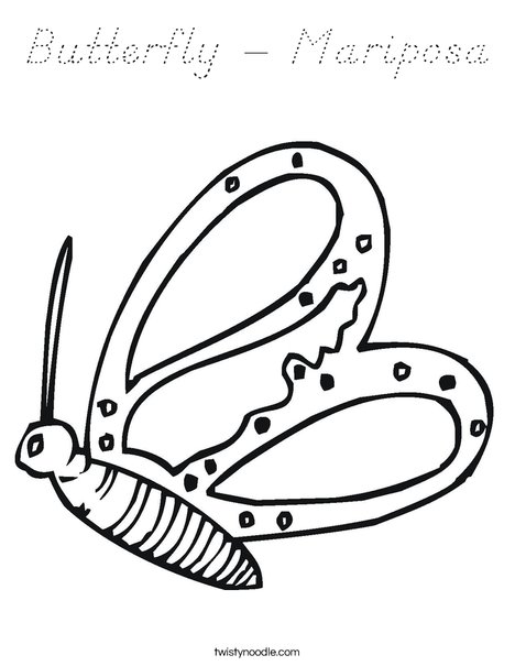 Flying Butterfly Coloring Page