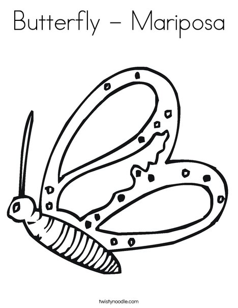 Flying Butterfly Coloring Page
