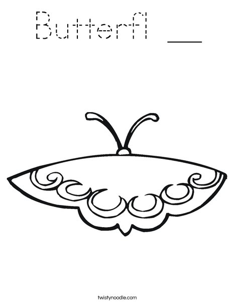 Pink Butterfly Coloring Page