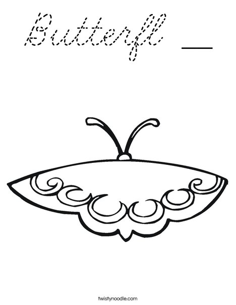 Pink Butterfly Coloring Page