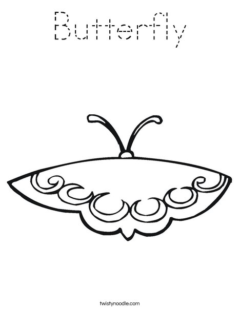 Pink Butterfly Coloring Page