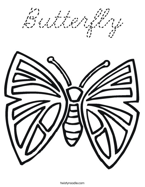 Pretty Butterfly Coloring Page