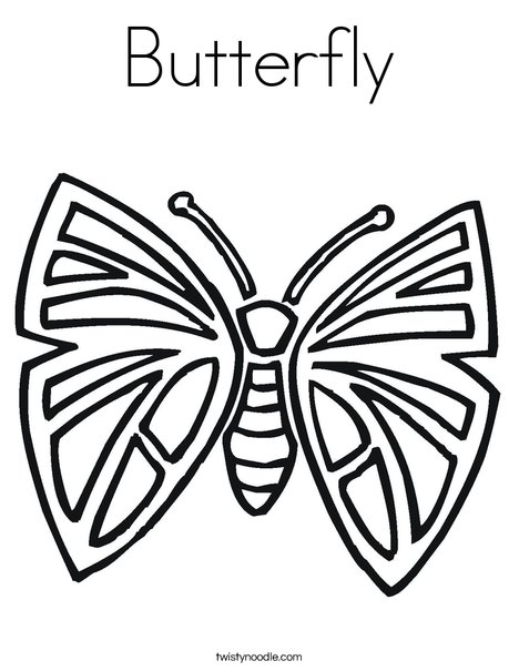 Pretty Butterfly Coloring Page