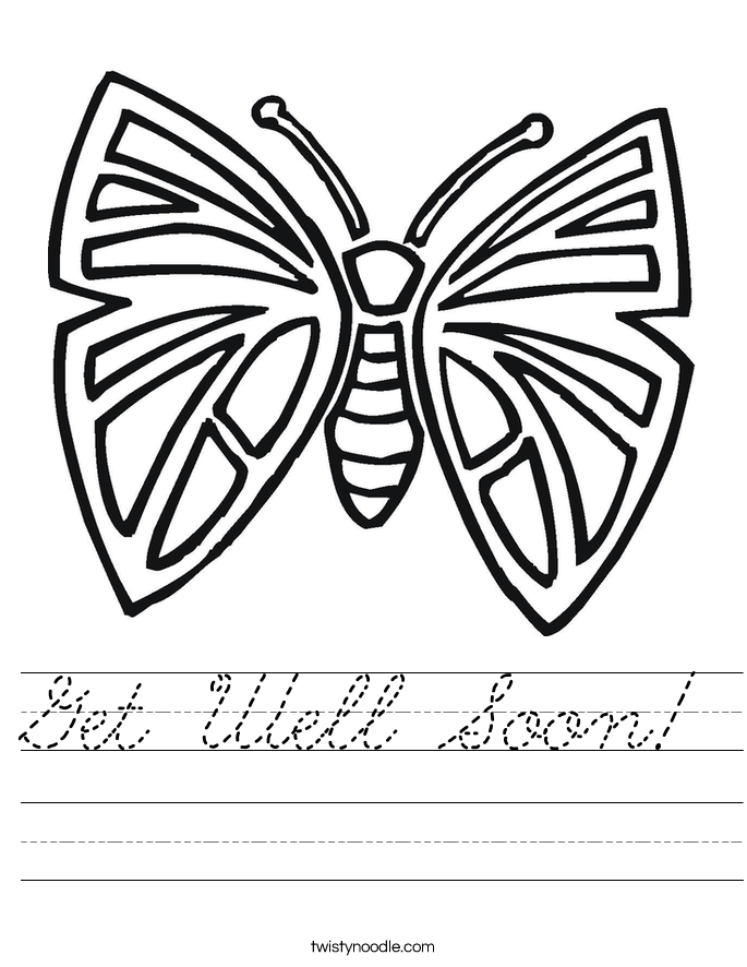 Get Well Soon! Worksheet