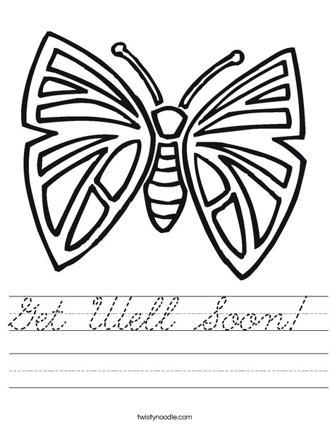 Pretty Butterfly Worksheet
