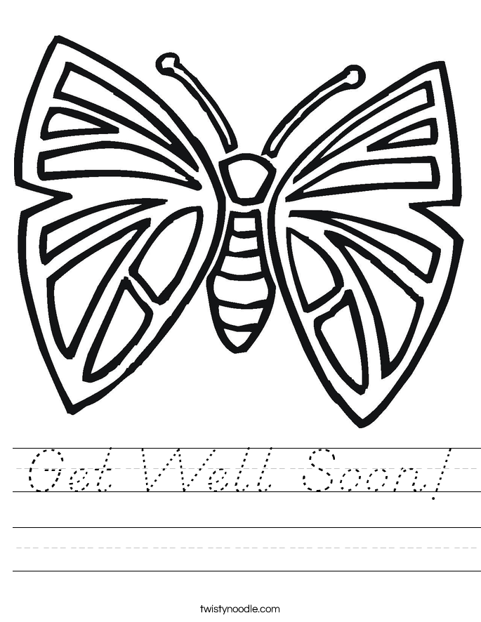 Get Well Soon! Worksheet