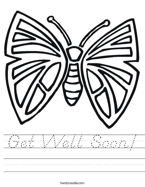 Pretty Butterfly Worksheet