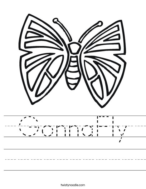Pretty Butterfly Worksheet