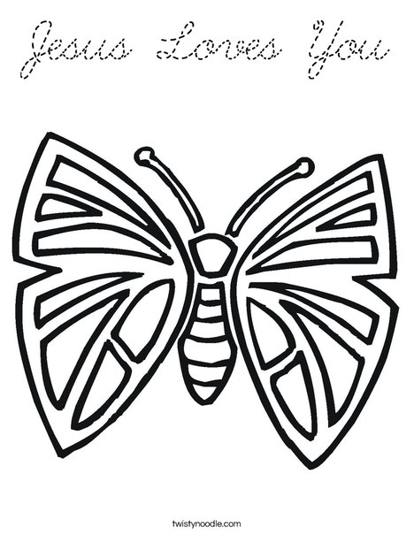 Pretty Butterfly Coloring Page