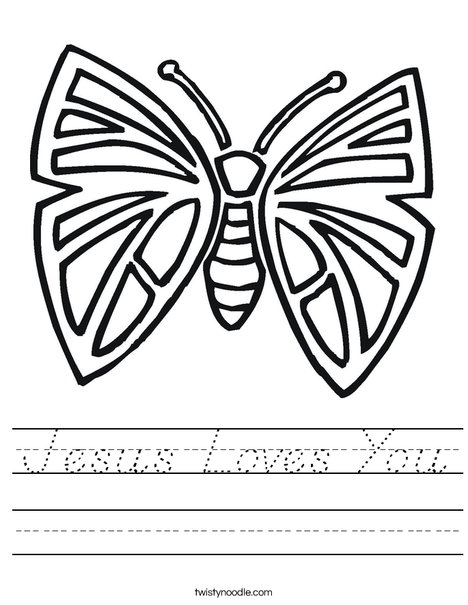 Pretty Butterfly Worksheet