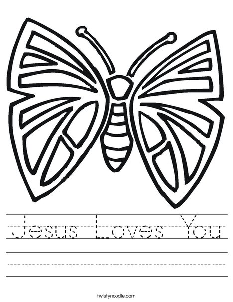 Pretty Butterfly Worksheet