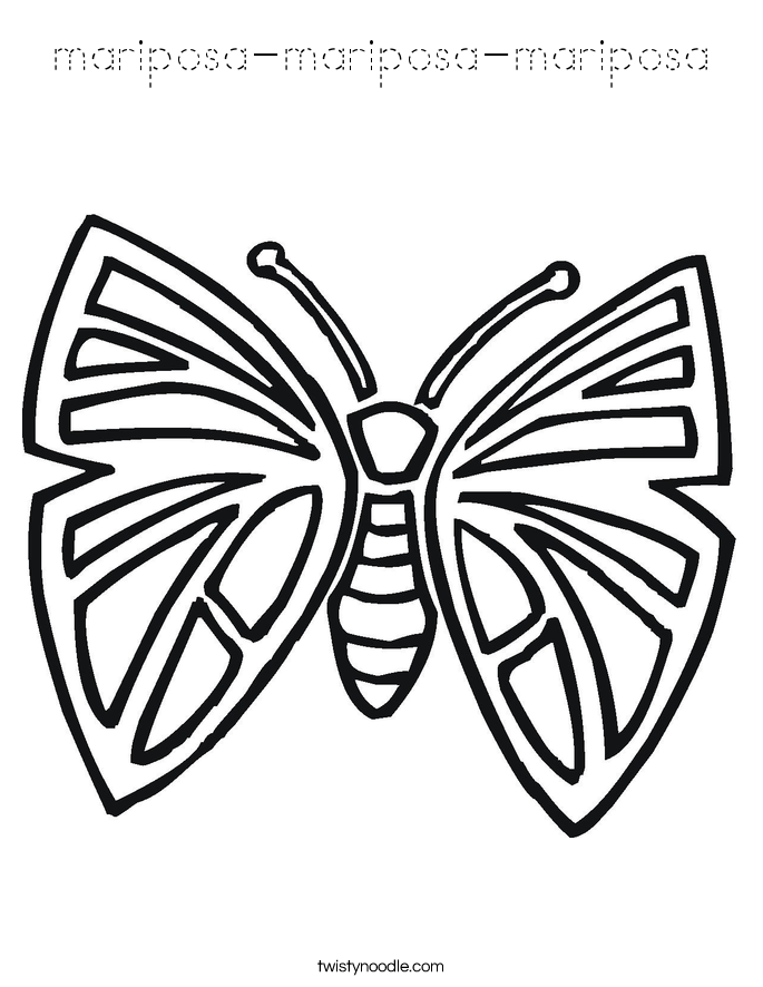 mariposa-mariposa-mariposa Coloring Page