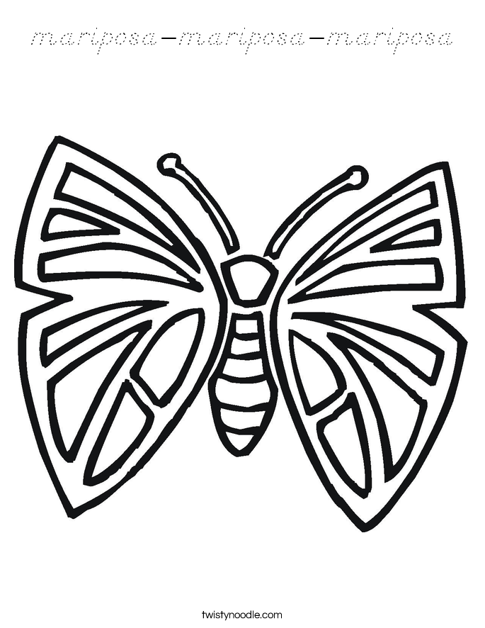 mariposa-mariposa-mariposa Coloring Page