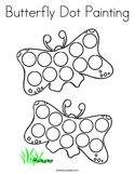 Butterfly Dot Painting Coloring Page