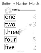 Number Matching Coloring Pages Twisty Noodle