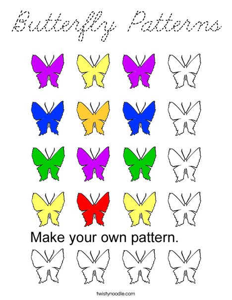 Butterfly Patterns Coloring Page