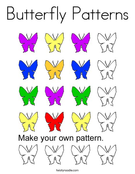 Butterfly Patterns Coloring Page