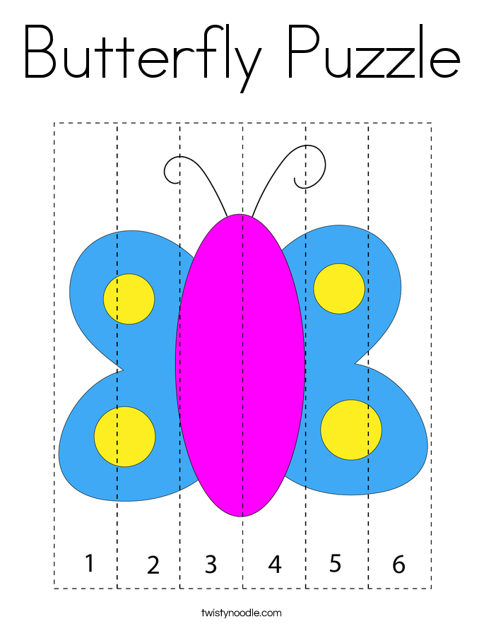 Butterfly Puzzle Coloring Page