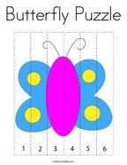 Butterfly Puzzle Coloring Page