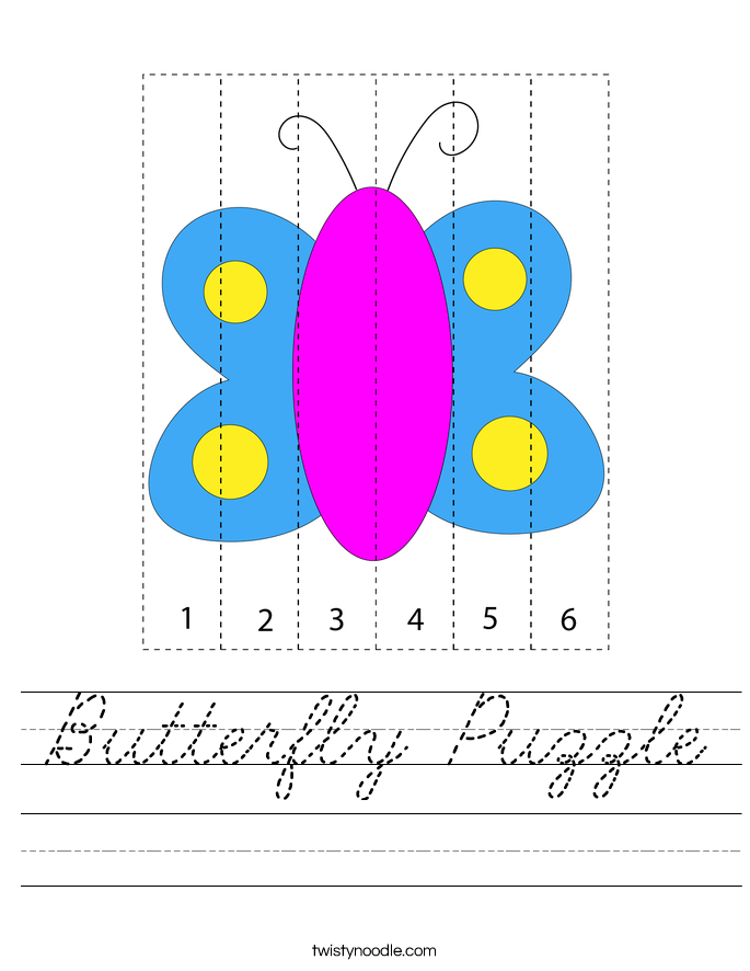 Butterfly Puzzle Worksheet